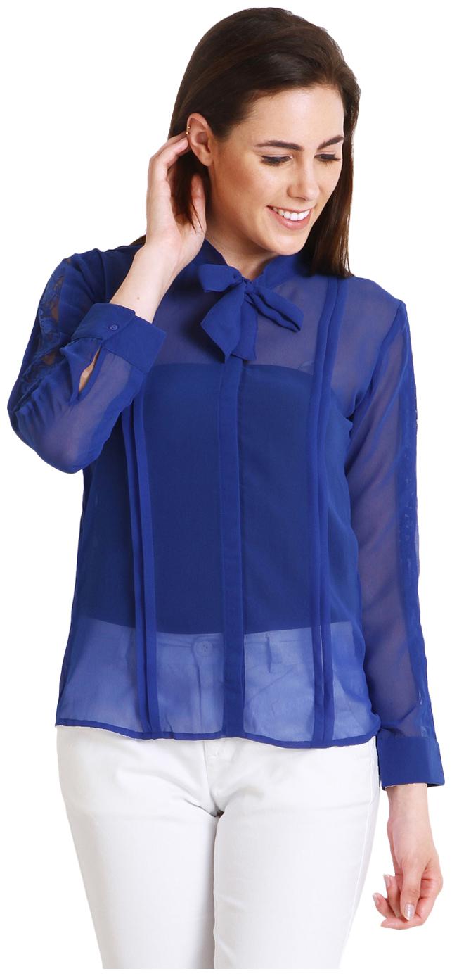

Soie Women Solid Regular top - Blue