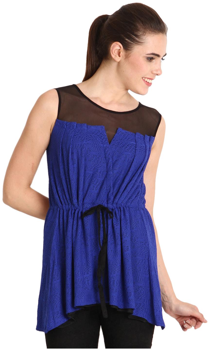 

Soie Women Solid Regular top - Blue