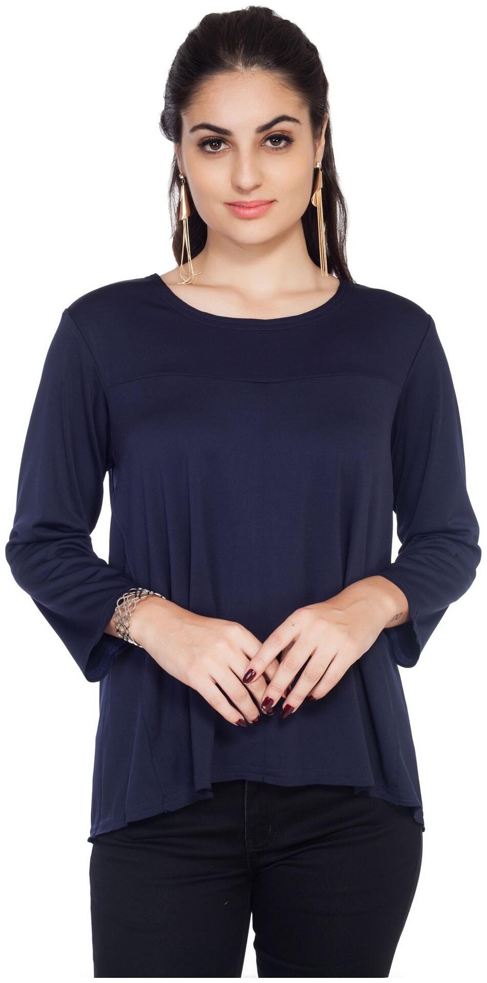 

Soie Women Solid Regular top - Blue