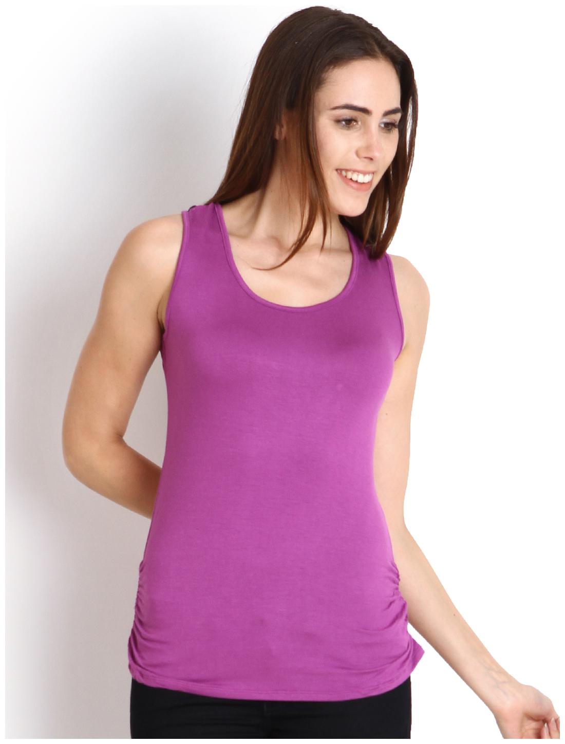 

SOIE Casual Sleeveless Solid Women s Top