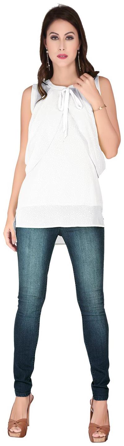 

SOIE cowl sleeve bow top
