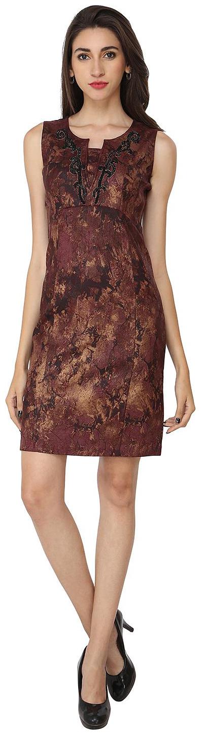 

SOIE EMBROIDERED SLIM FIT STRAIGHT EVENING DRESS