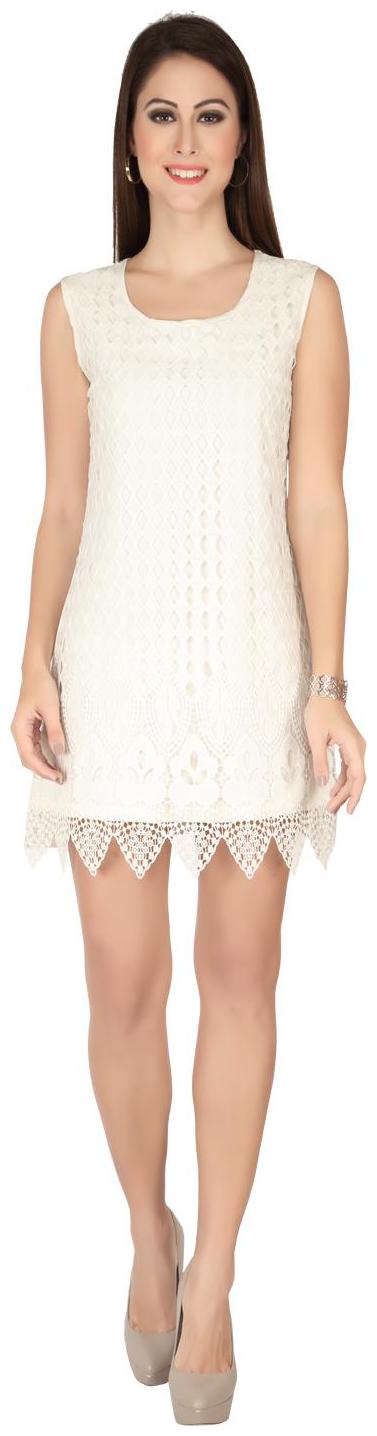 

soie EMBROIDERED FABRIC TUNIC WITH ROUND NECK
