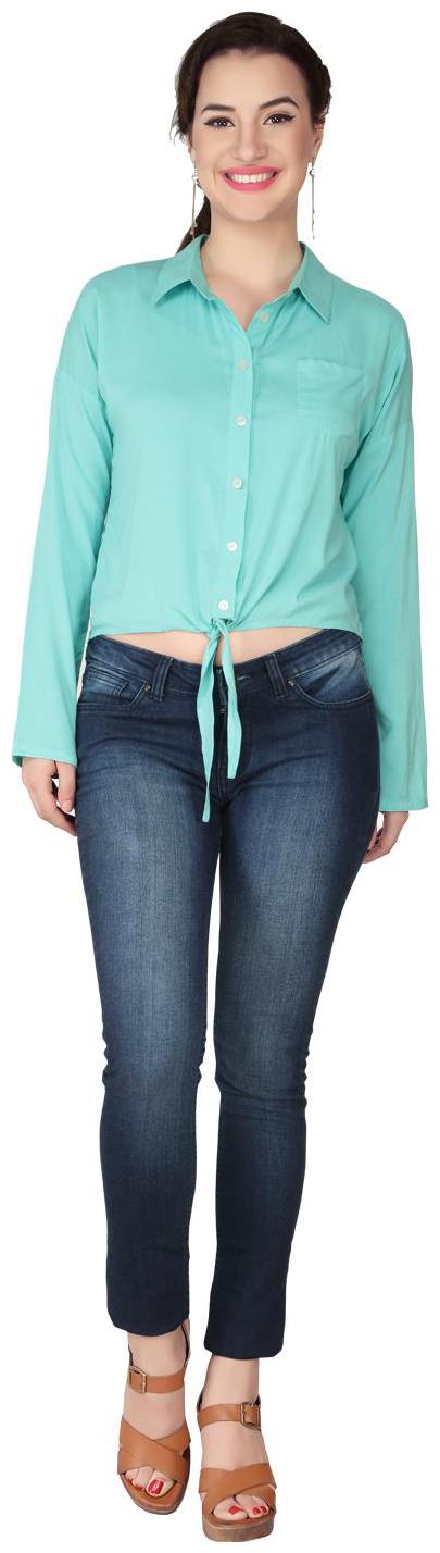 

SOIE full sleeve shirt with tie-up hem