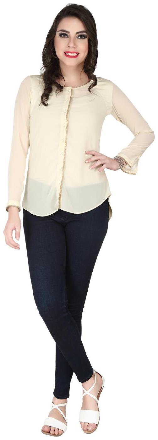 

soie golden pipping placket shirt