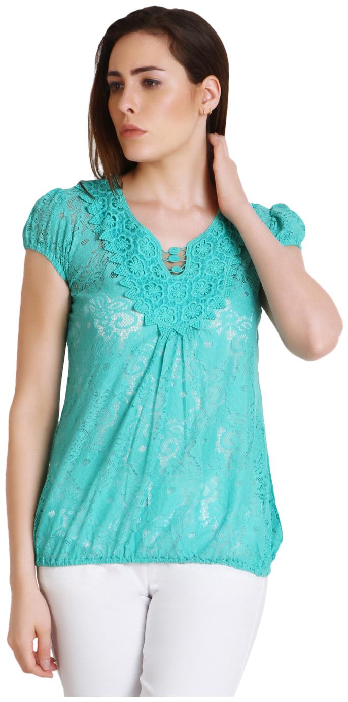 

Soie Women Floral Regular top - Green