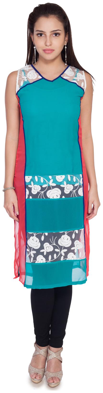 

Soie Green Nylon Tunic