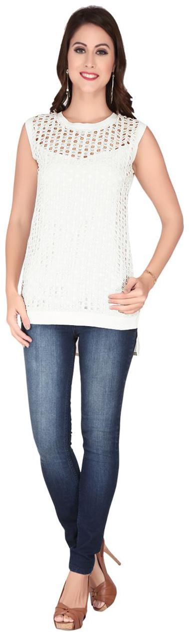 

SOIE high low hem line lace top