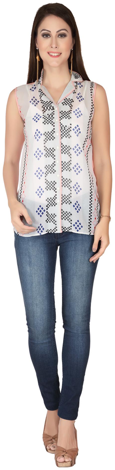 

SOIE Multicolor Georgette Top
