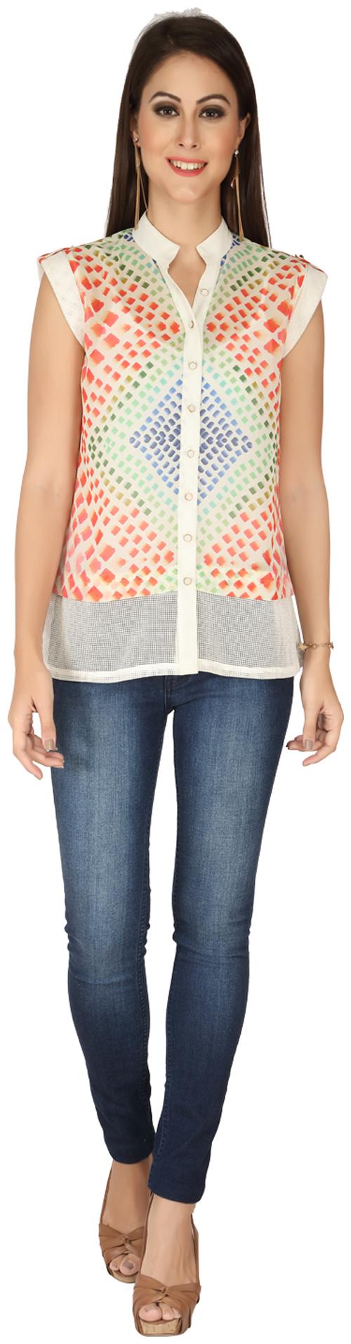 

SOIE Multicolor Georgette Top