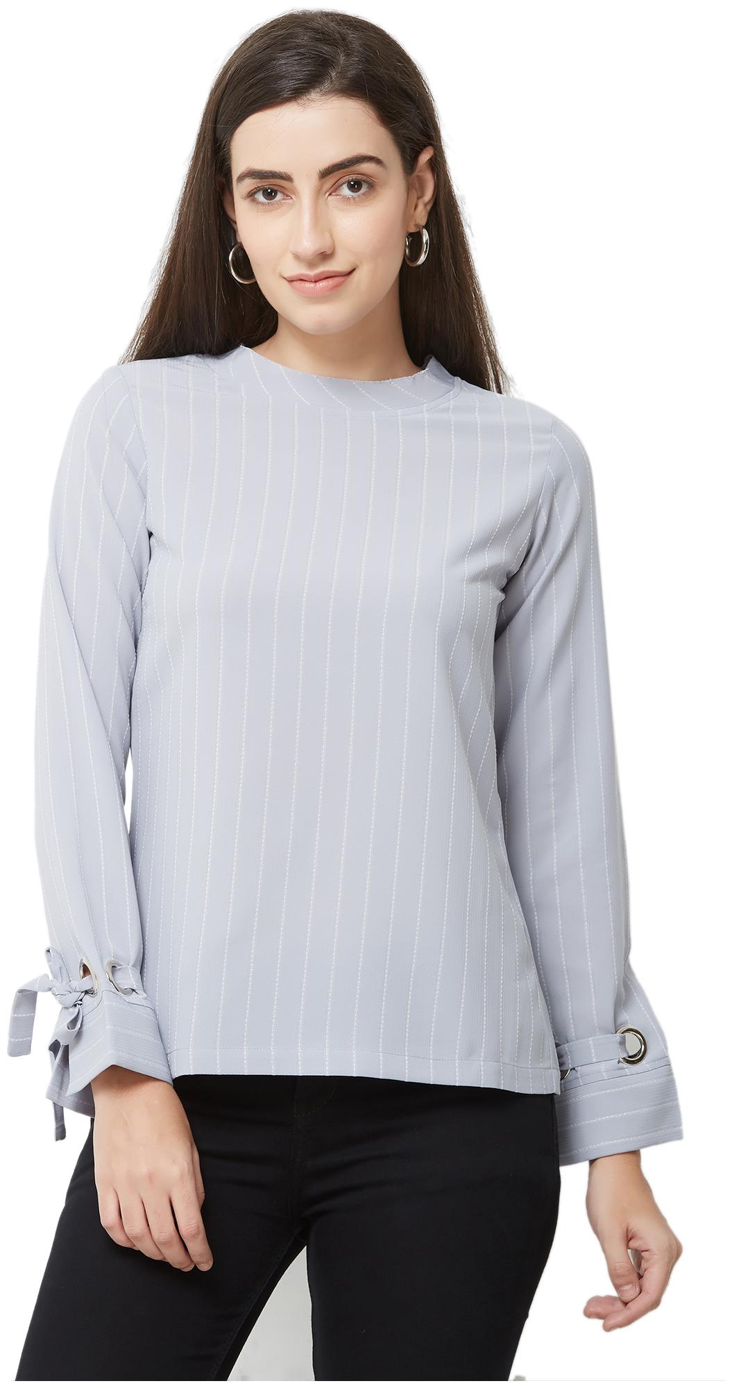 

Soie Women Striped Regular top - Blue