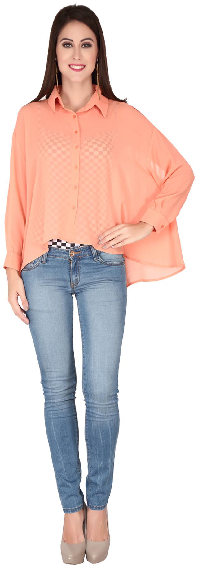 

SOIE Orange Georgette Top