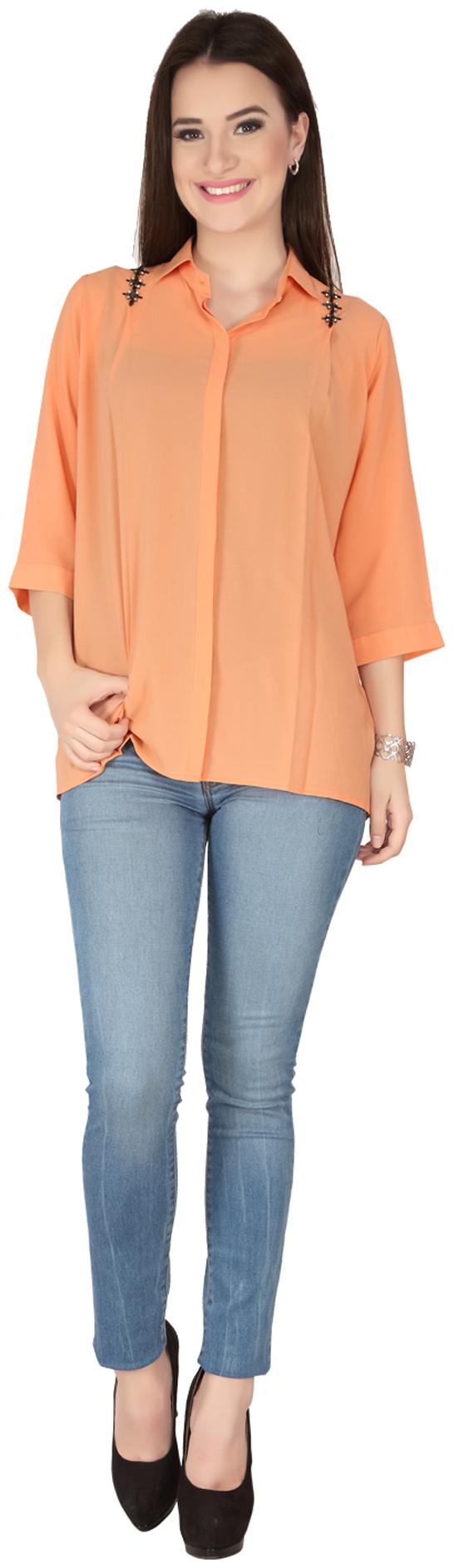 

SOIE Orange Georgette Top