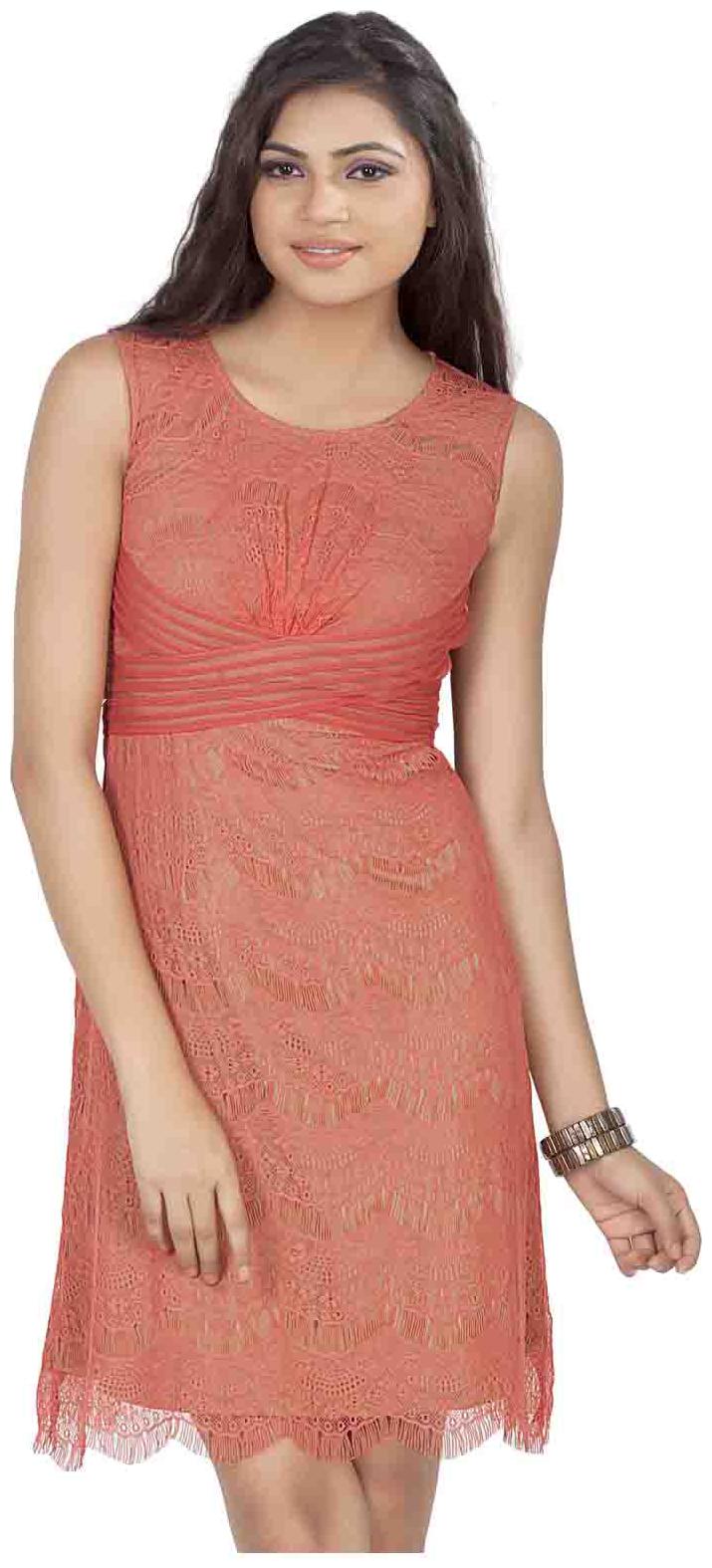 

SOIE Orange Polyester Dresses