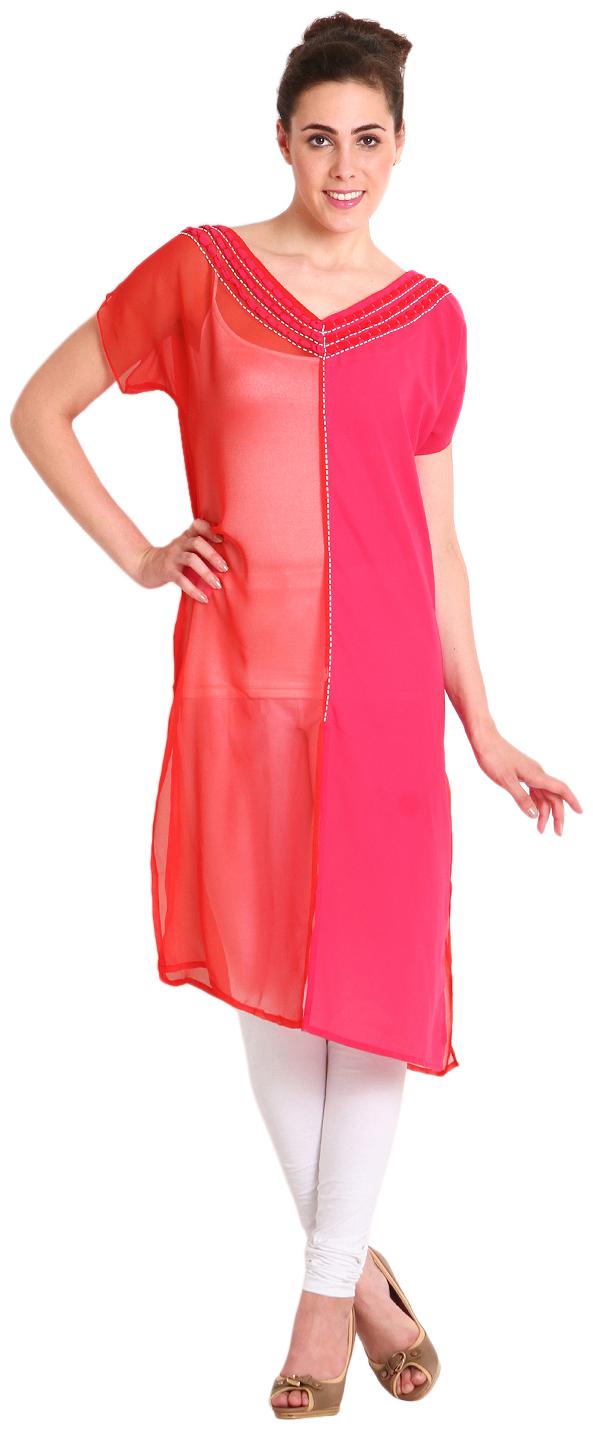 

Soie Women Solid Regular top - Pink