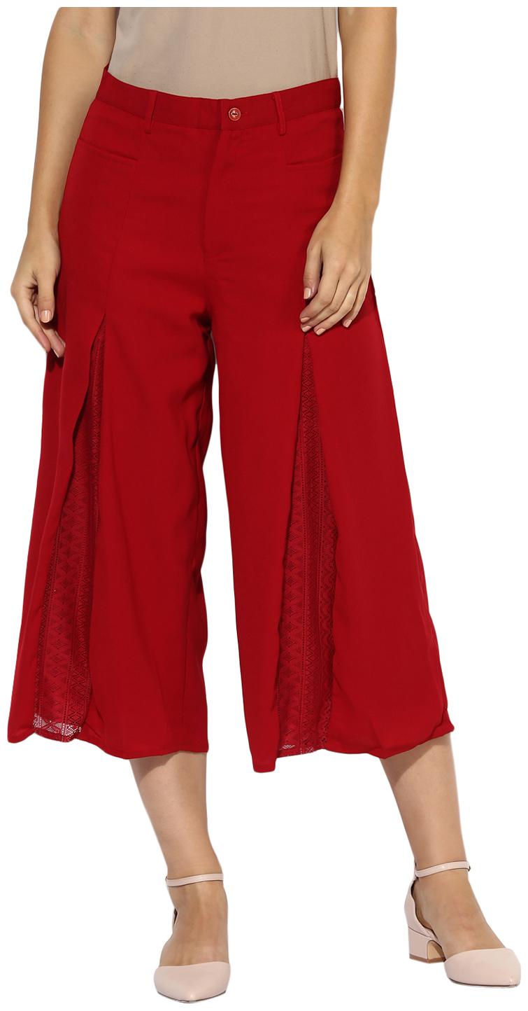 

Soie Women Maroon Flared fit Regular pants