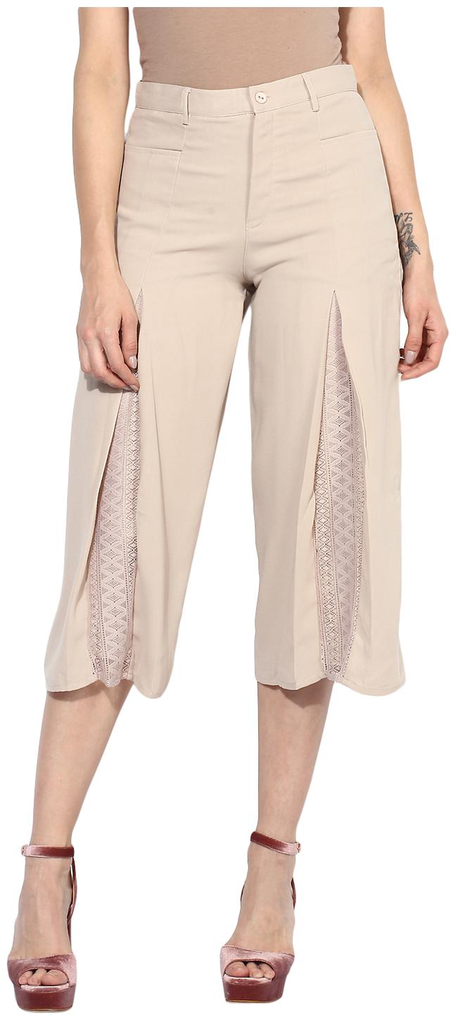 

Soie Women Beige Flared fit Regular pants