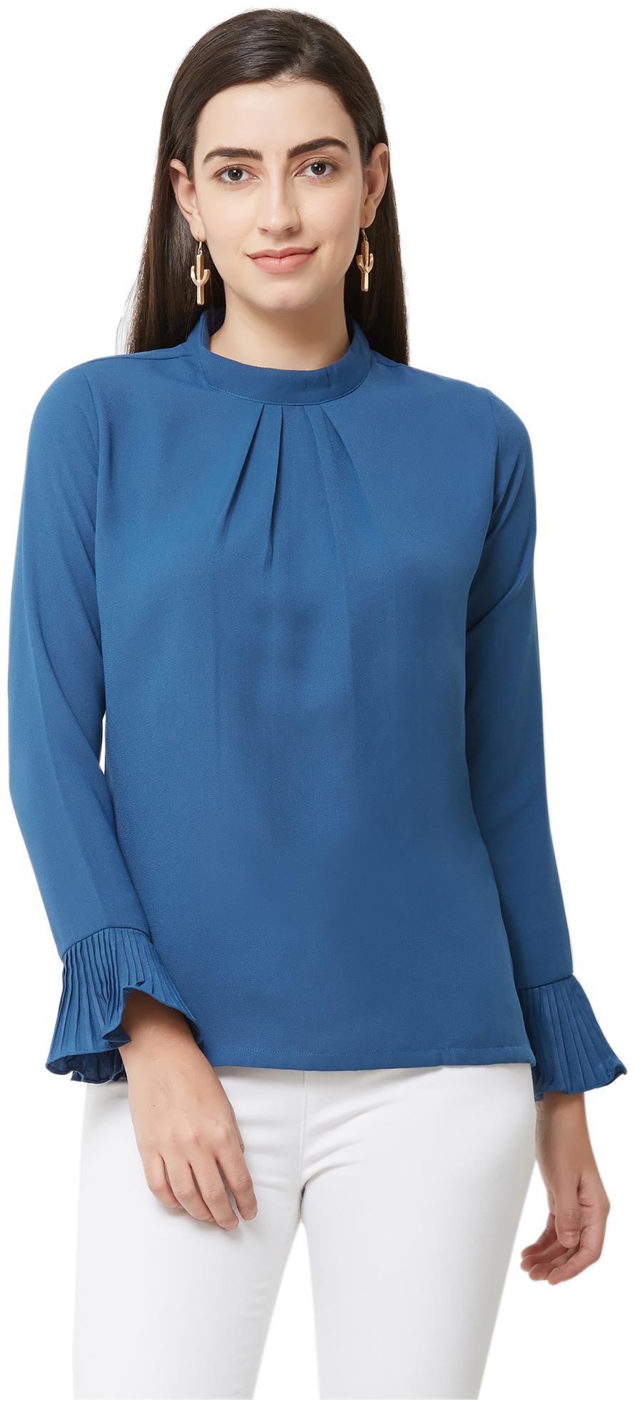 

Soie Women Solid Regular top - Blue