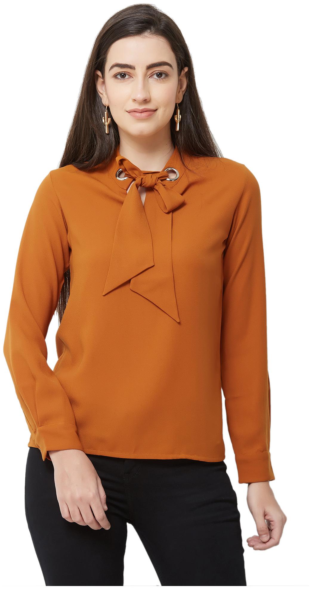 

Soie Women Solid Regular top - Yellow