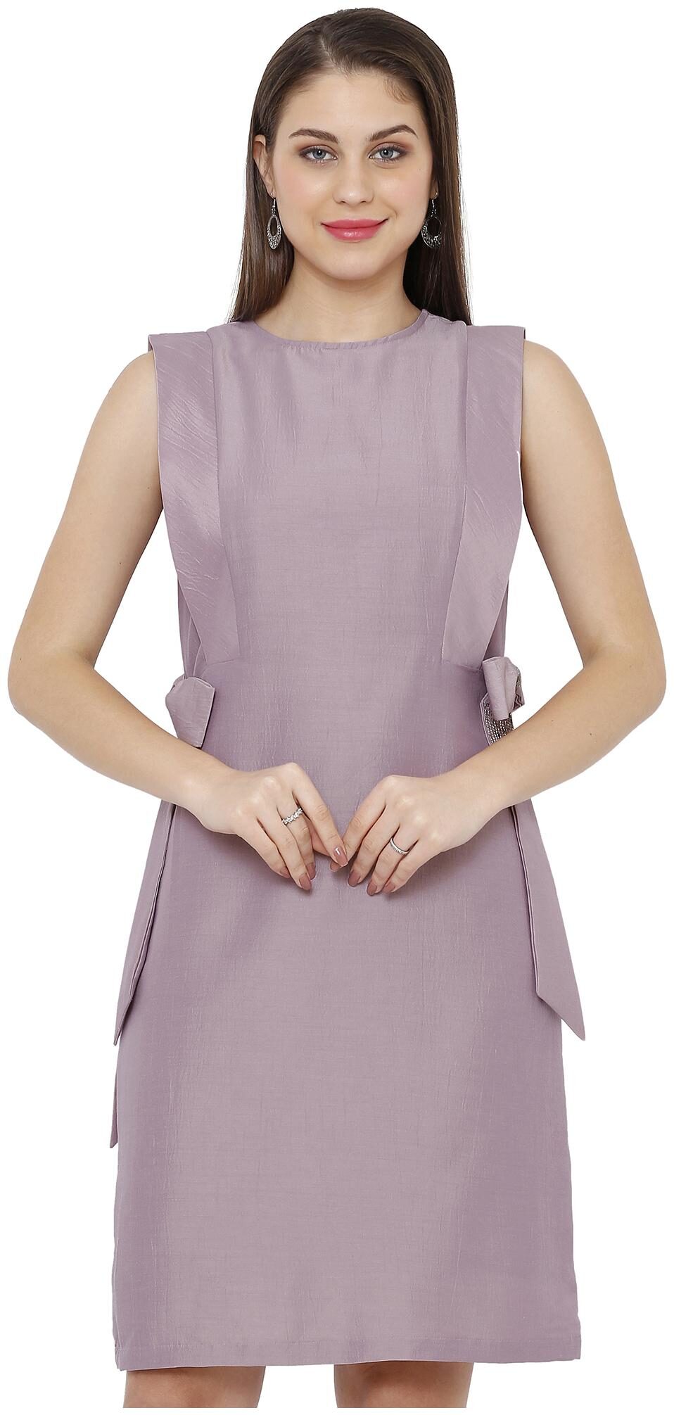 

Soie Purple Solid Sheath dress