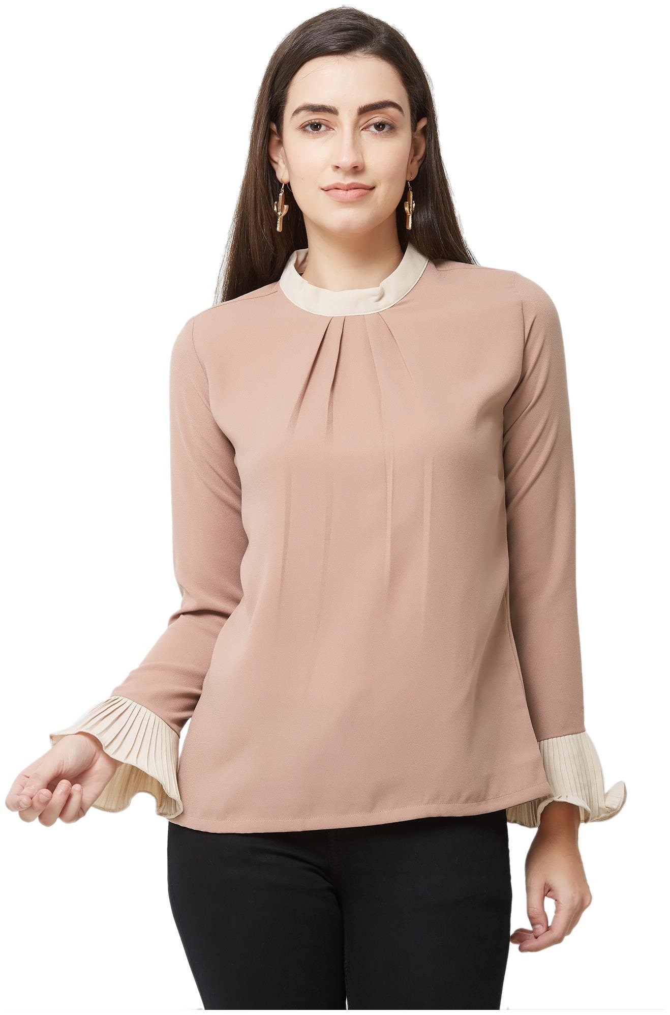 

Soie Women Solid Regular top - Purple