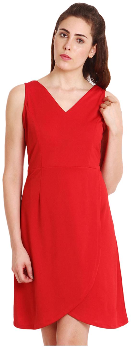 

Soie Red Polyester Dress