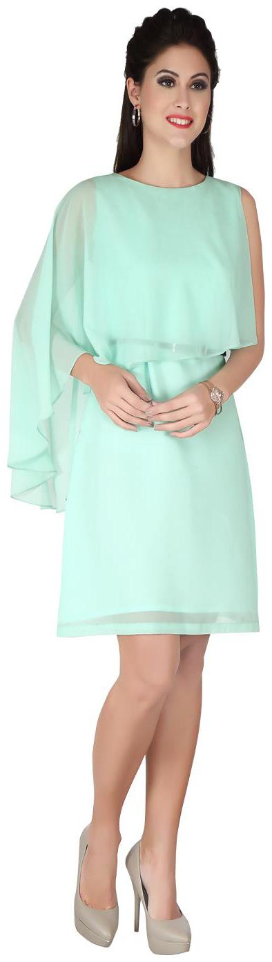 

SOIE SIMPLE SHIFT DRESS WITH A CASCADE