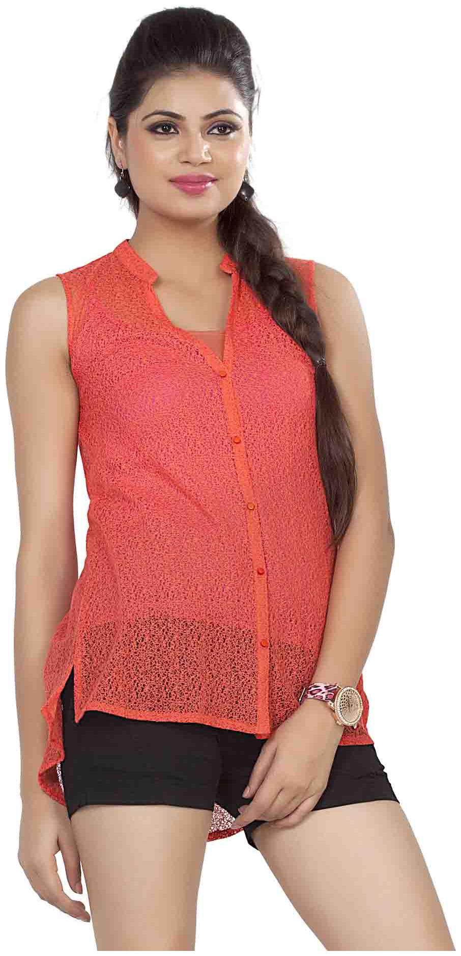 

SOIE Sleeveless lace shirt with matching slip