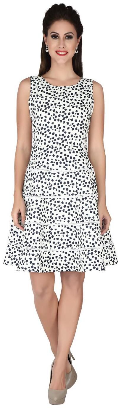 

soie SLEEVELESS SHORT DRESS WITH CIRCULAR BOTTOM