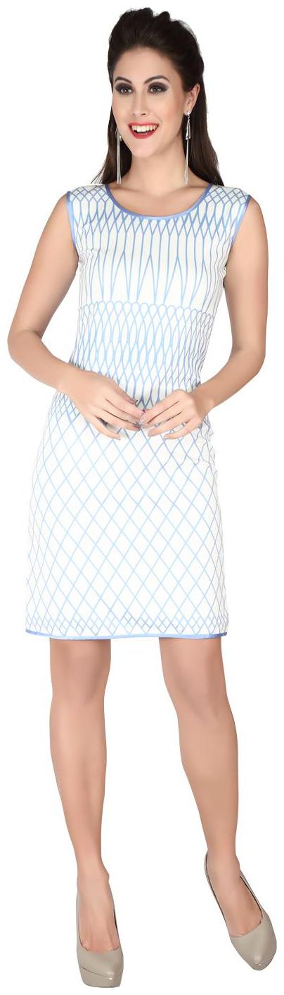 

SOIE STRAIGHT FITTED ILLUSION PRINT DRESS