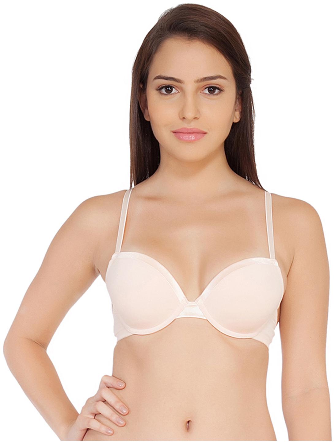 Buy Soie Ivory Cotton / Spandex Plunge Bra Online at Low Prices in