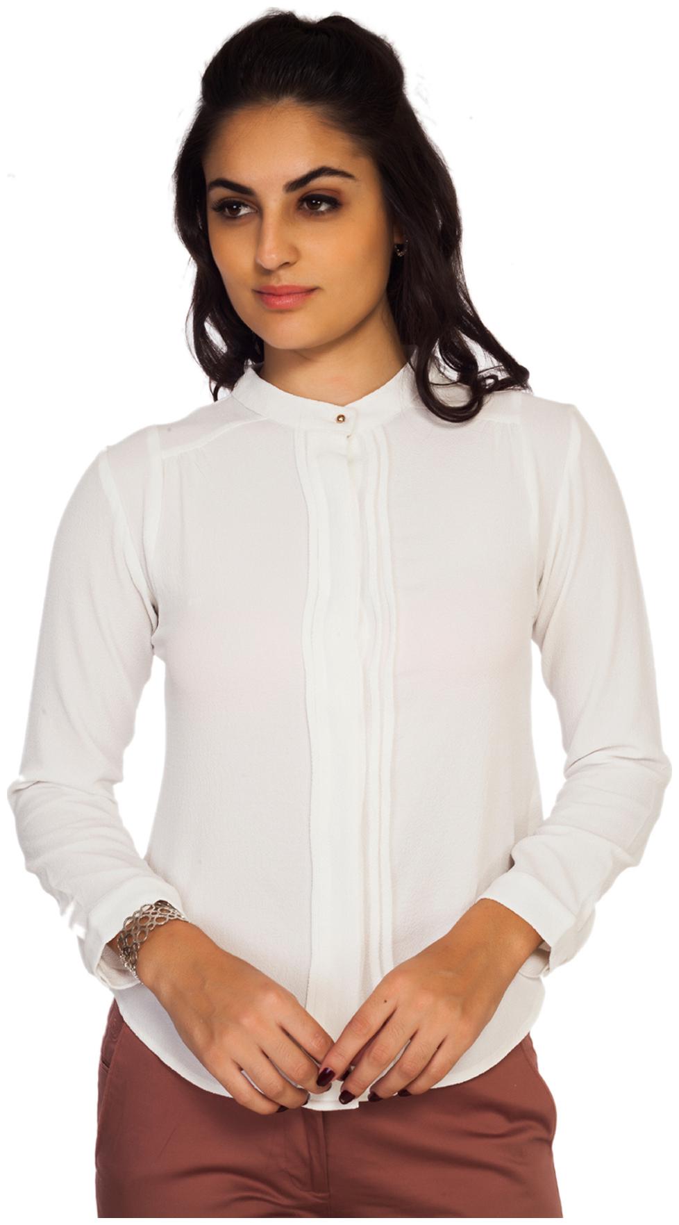 

Soie Women Solid Regular top - White