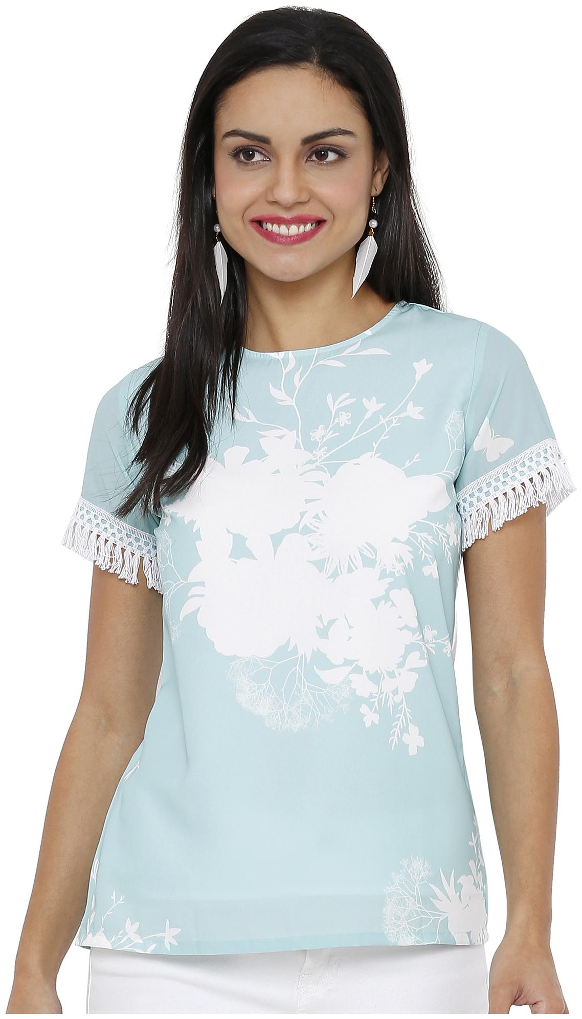 

Soie Women Floral Regular top - Green