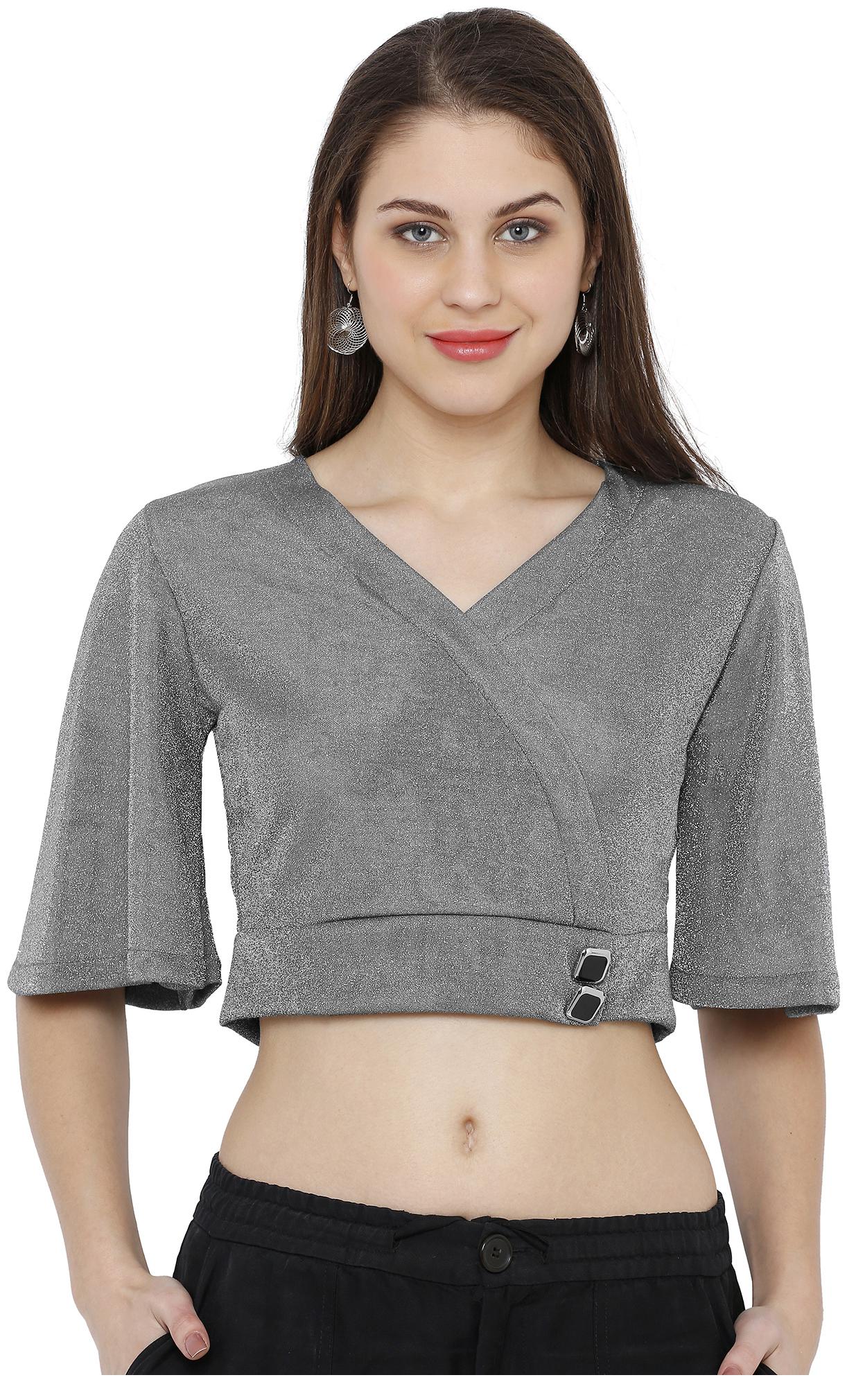 

Soie Women Solid Regular top - Grey