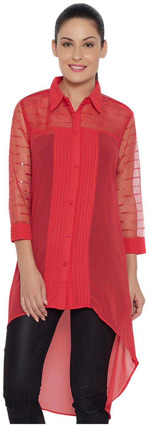 

Soie Women Solid Regular tunic - Pink