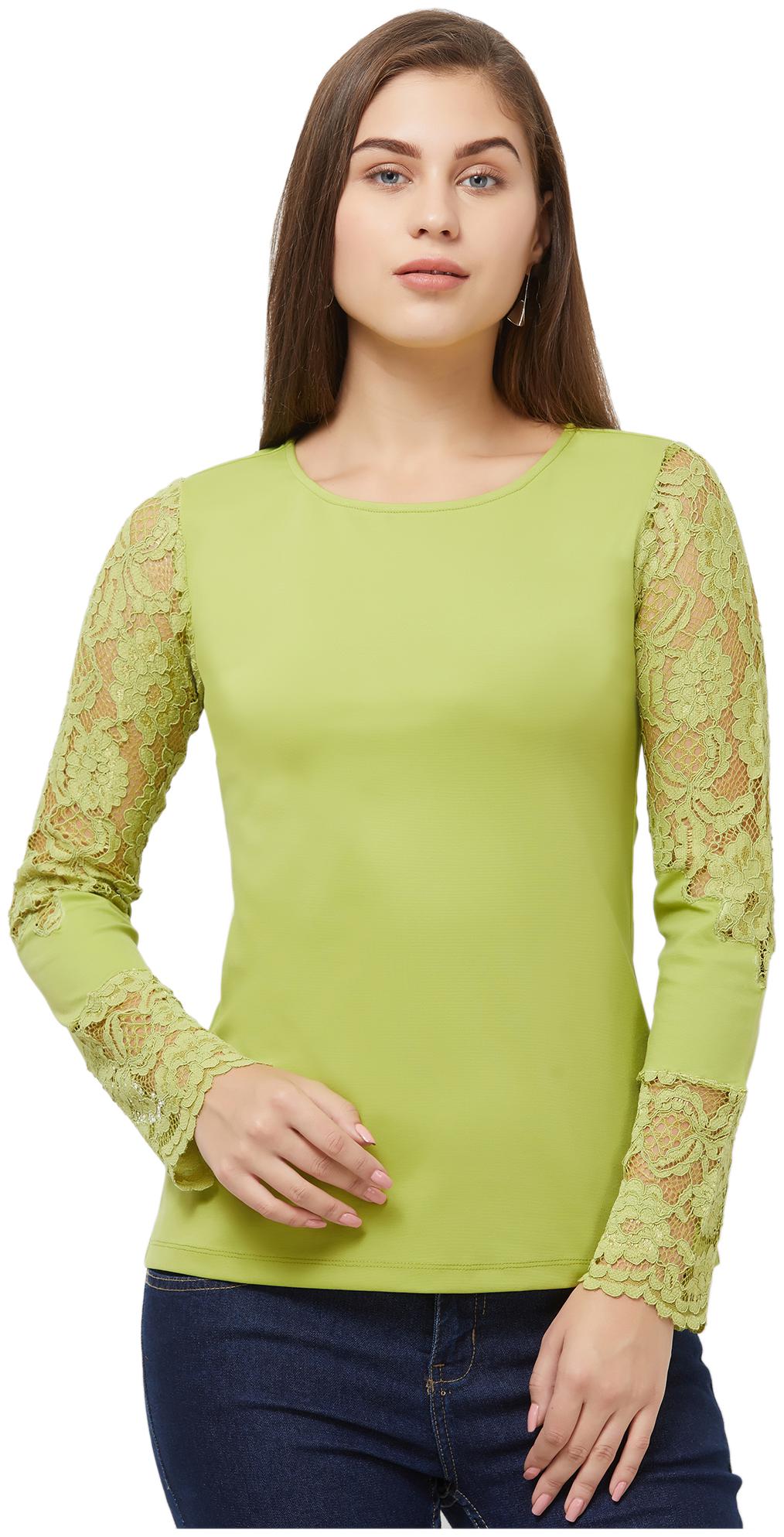 

Soie Women Solid Regular top - Green