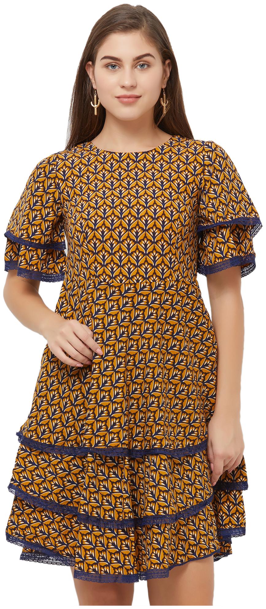 

Soie Multi Printed Flared dress