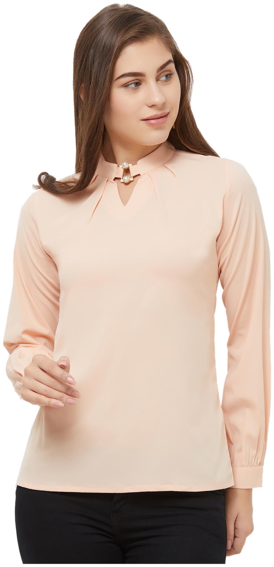 

Soie Women Solid Regular top - Beige