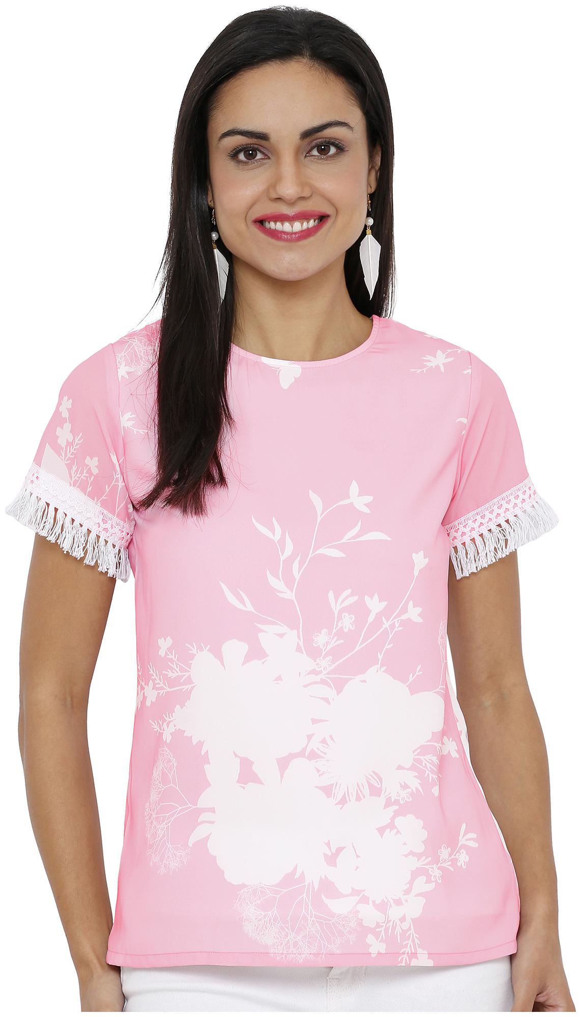 

Soie Women Floral Regular top - Pink
