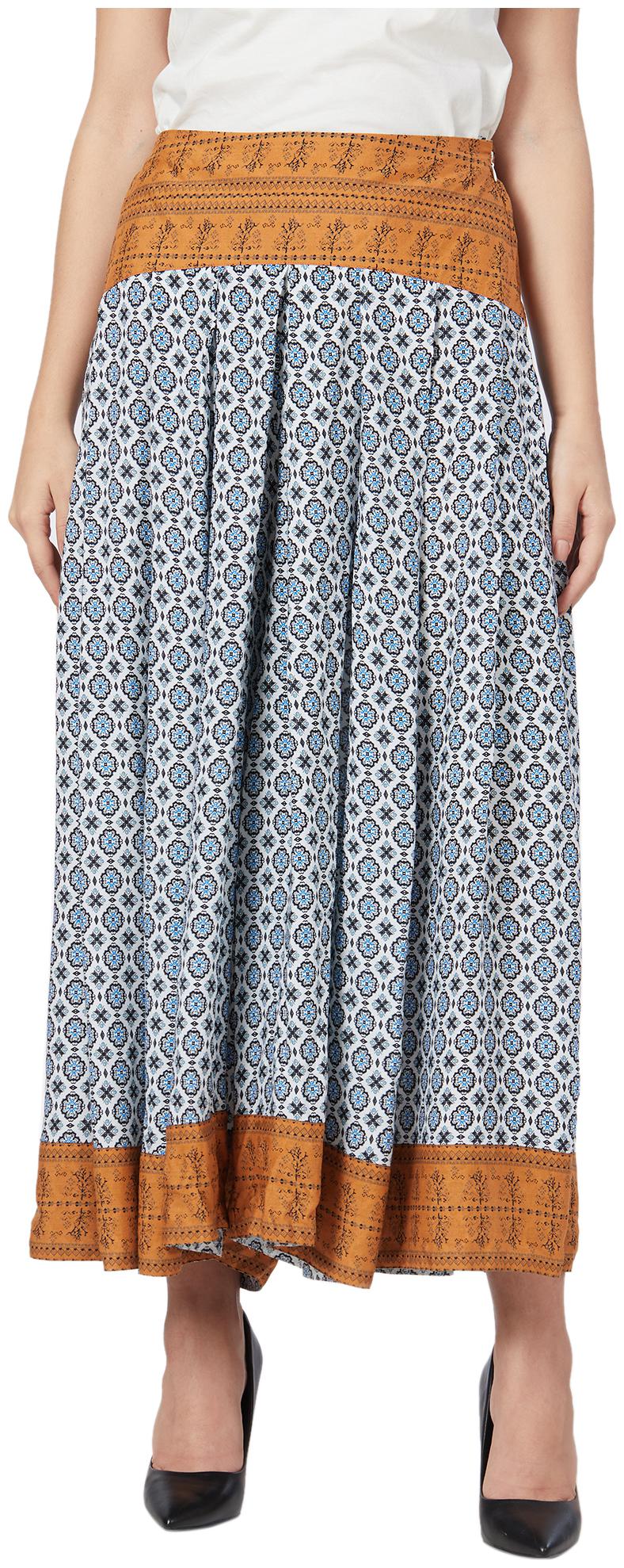 

Soie Grey Printed Flared Palazzo