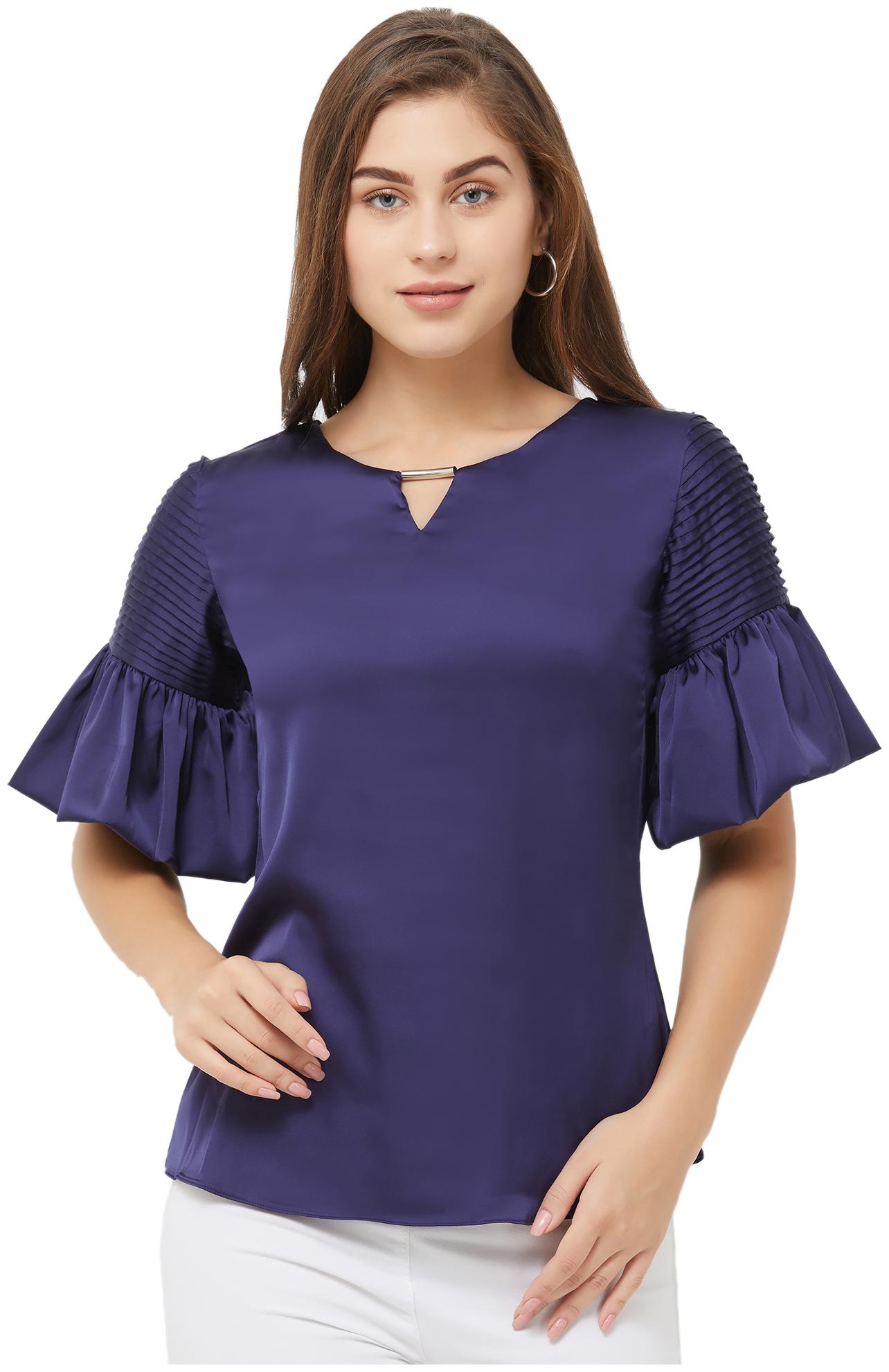 

Soie Women Solid Regular top - Blue