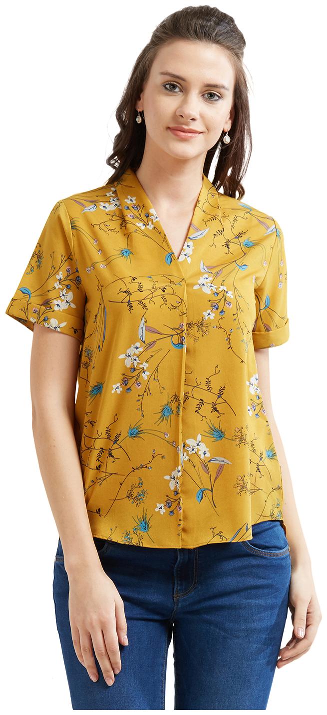 

Soie Women Printed Regular top - Yellow