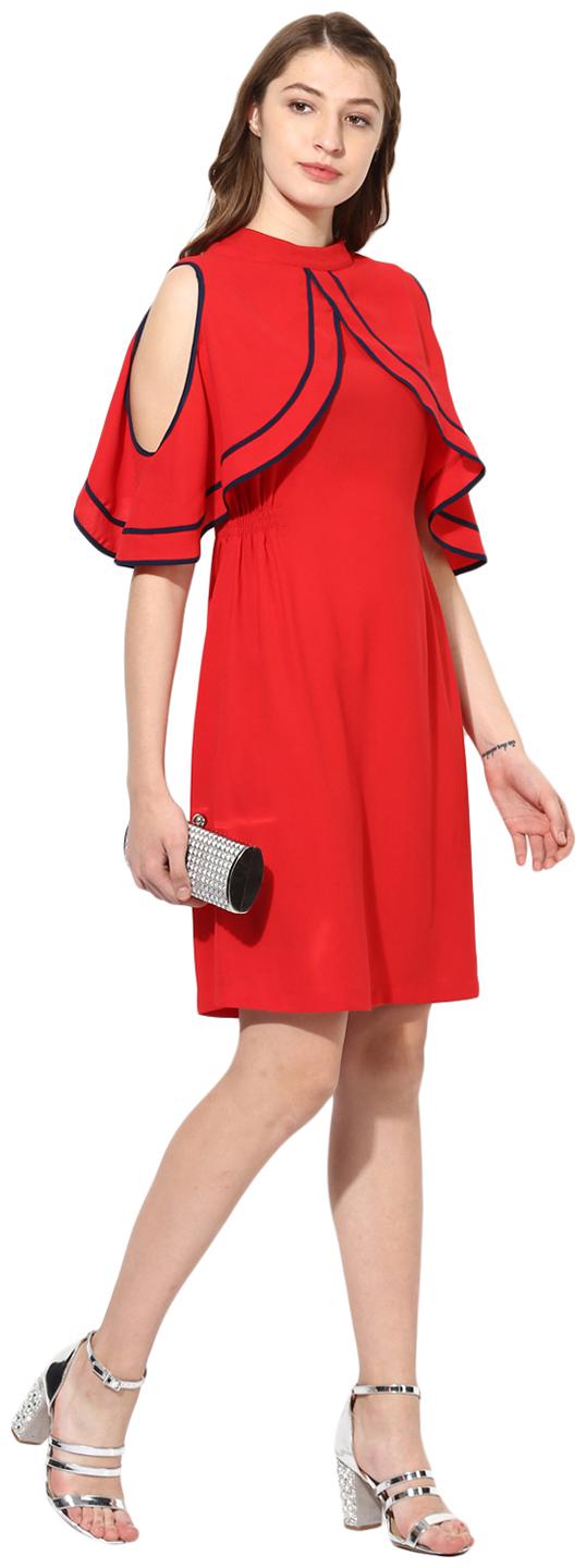 

Soie Women s A-Line Solid Dress