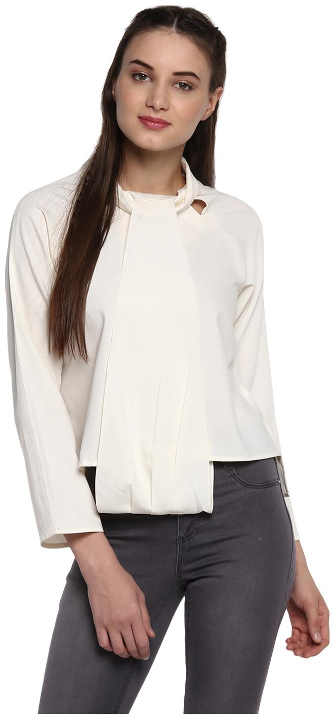 

Soie Women Solid Regular top - Cream