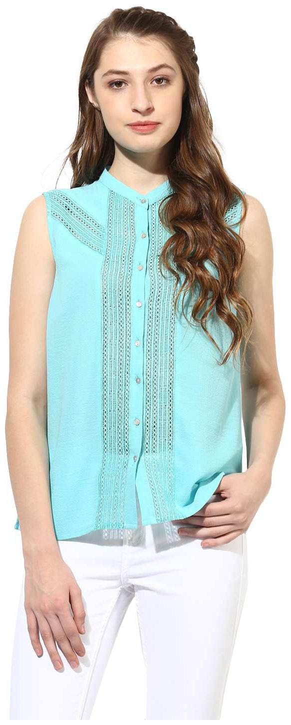 

Soie Women Printed Regular top - Blue