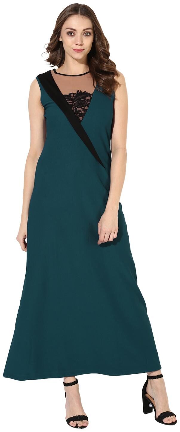 

Soie Women s Contrast Flap Long Dress