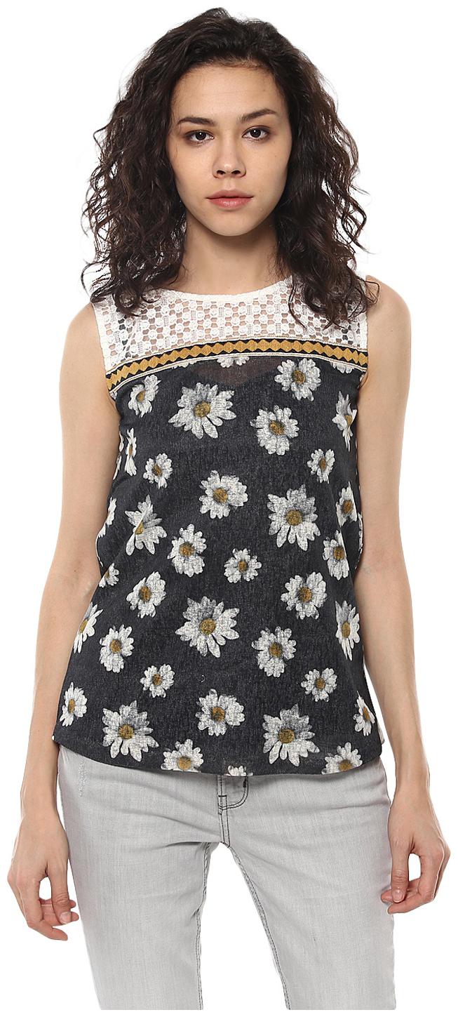 

Soie Women Printed Regular top - Grey