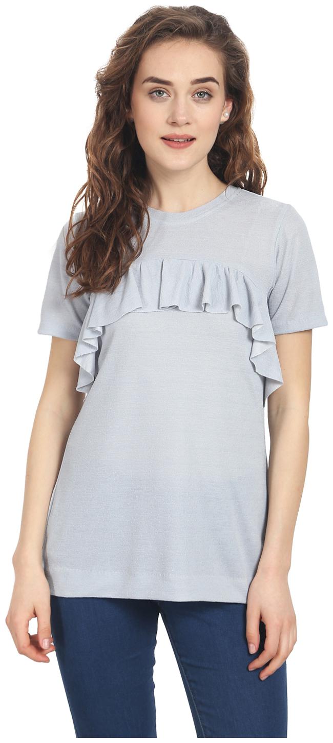 

Soie Women Solid Regular top - Grey
