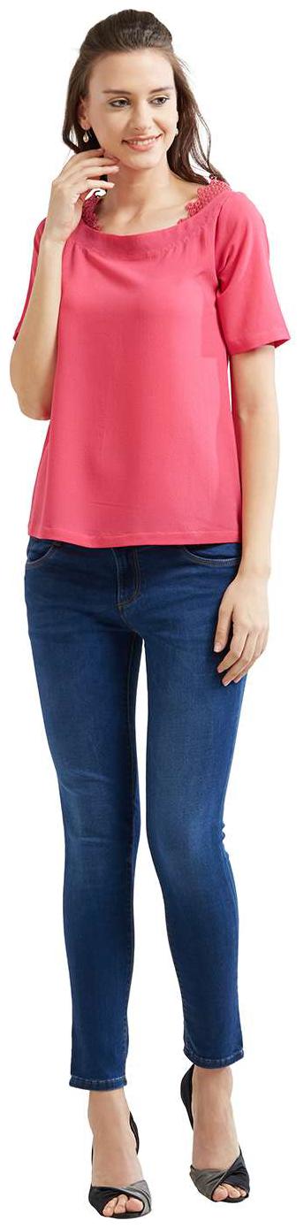 

Soie Women s Solid Boat NeckTop