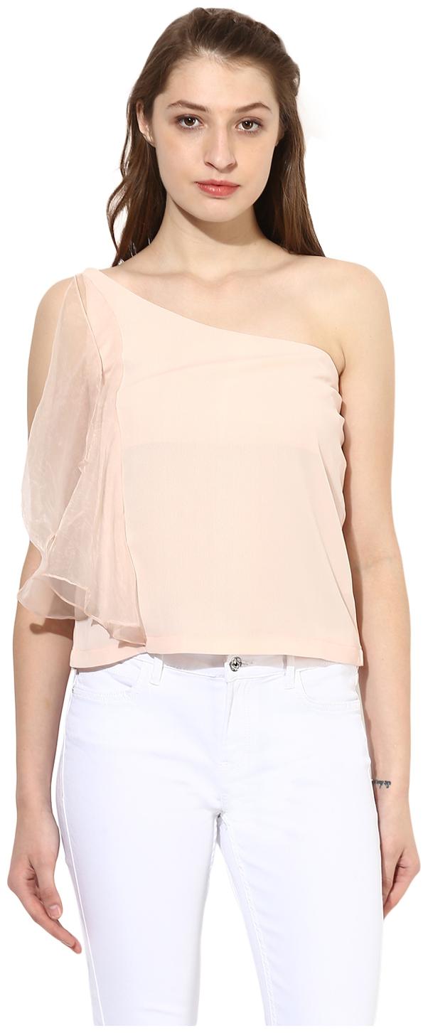

Soie Women Solid Regular top - Beige